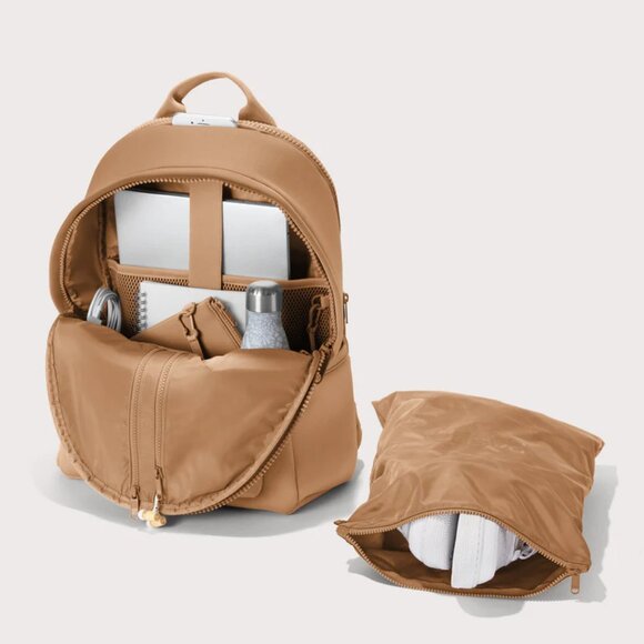Dagne Dover Dakota Neoprene Backpack in Camel, Large - Picture 2 of 10